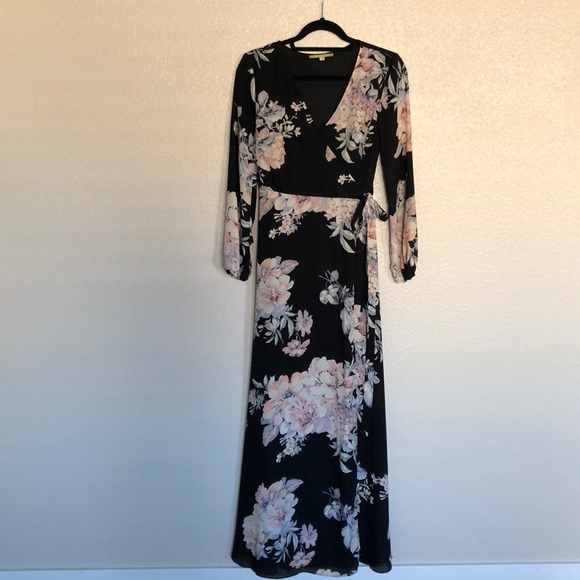Gianni Bini Floral Maxi Wrap Dress - Picture 3 of 6